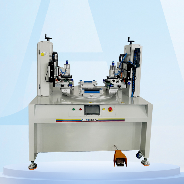 Two-color turntable automatic screen printing equipment