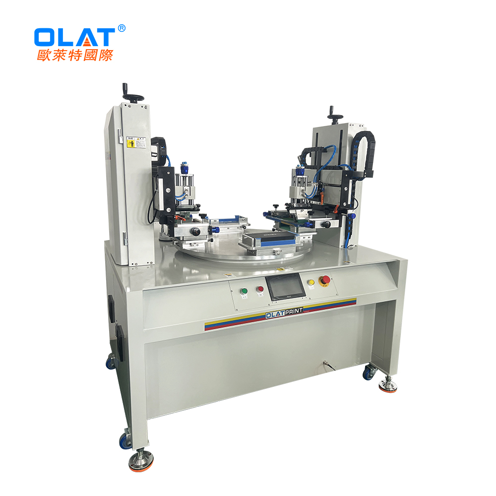 Two-color turntable automatic screen printing equipment