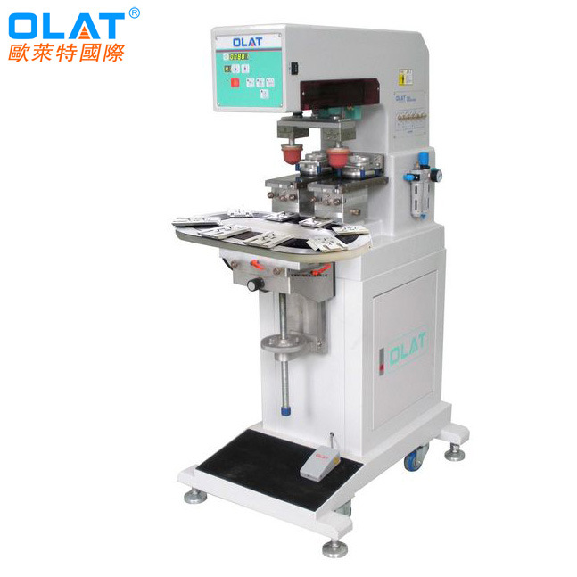 Stable Double Color Pad Printing Machine with Conveyor 